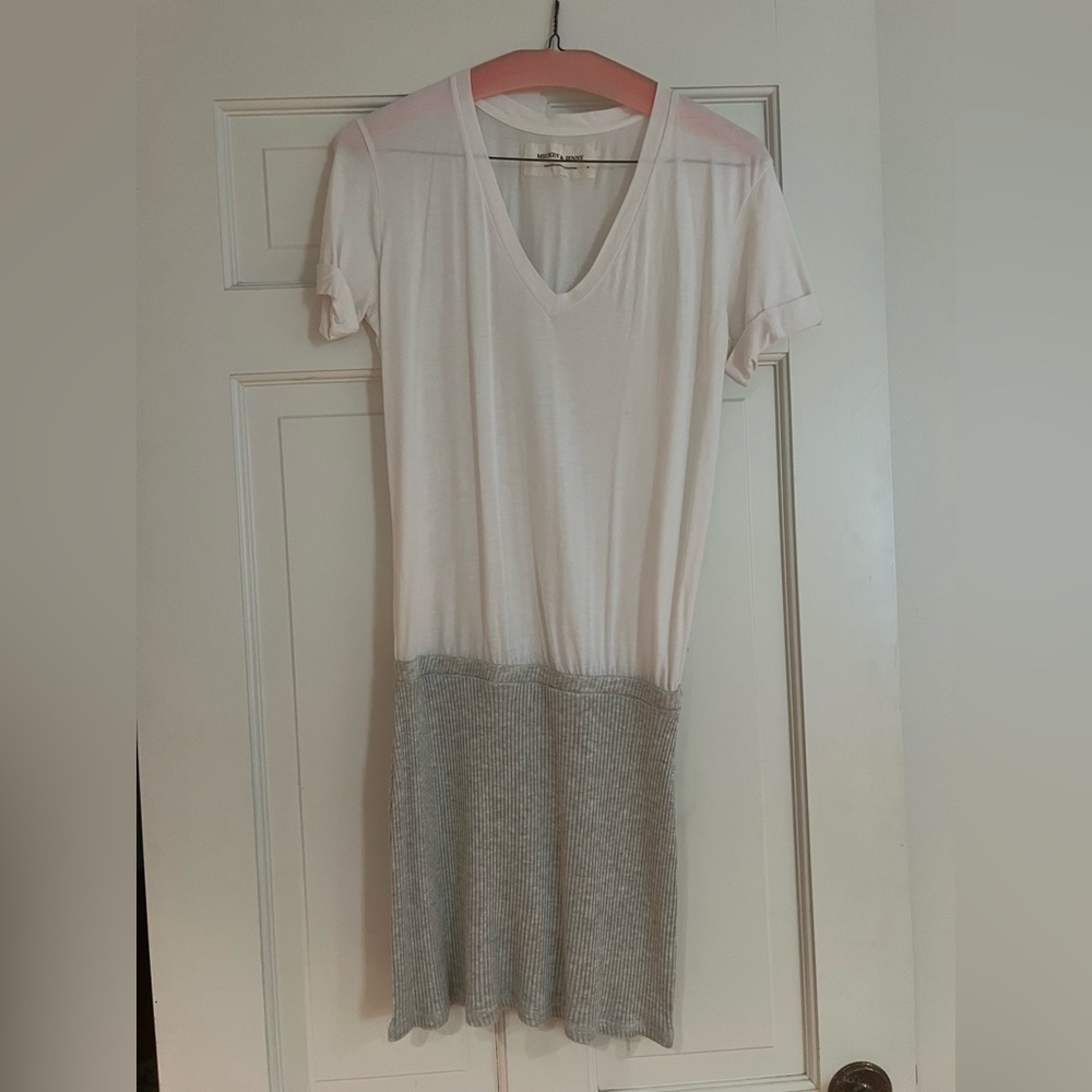 Mickey and Jenny  White and Gray Mini Dress